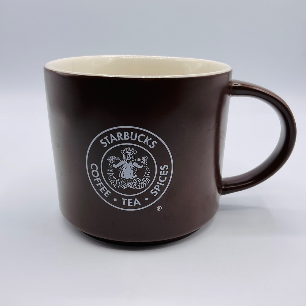 FIRST Starbucks Store Mug Pike Place Market Seattle 1971 Cup Brown Matte 14 oz